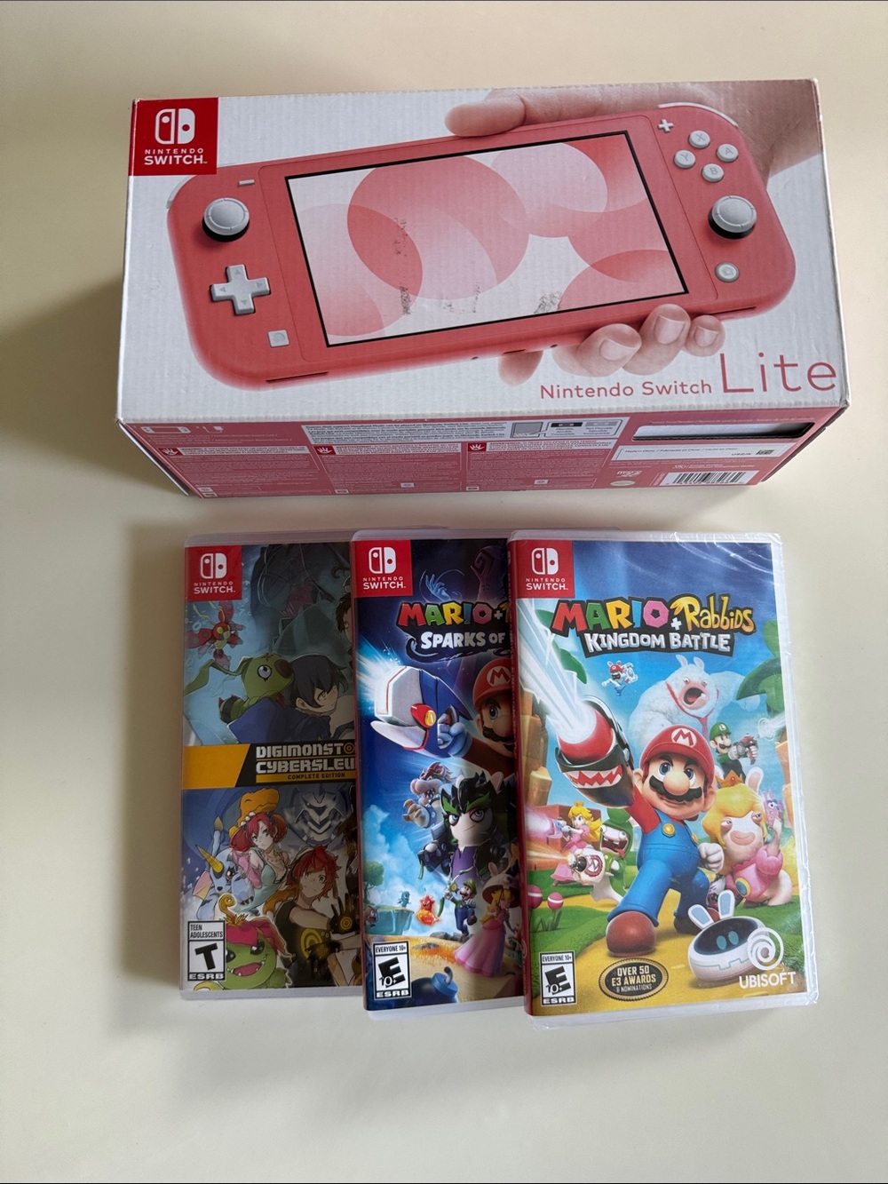 New Game Nintendo Switch Lite in Box Mario Bundle